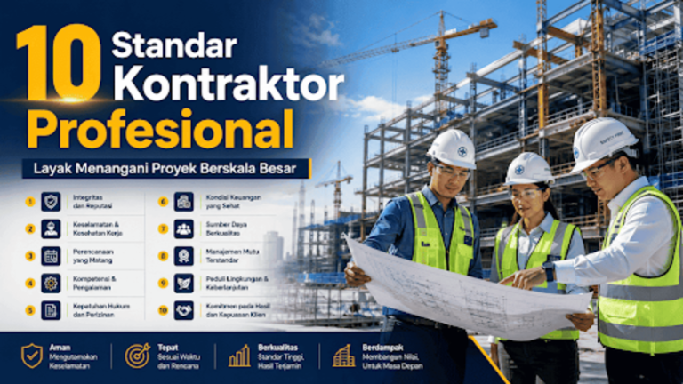 10 Standar Kontraktor Profesional yang Layak Menangani Proyek Berskala Besar